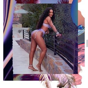 Savage x Fenty | 3 Piece Purple Iridescent Lingerie SET | 32D / Small